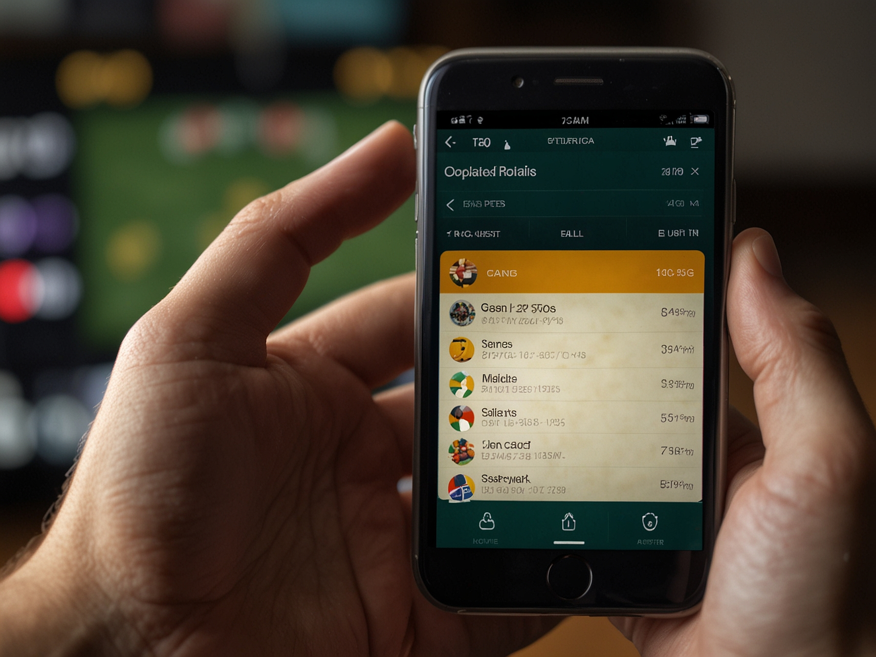 Mobile app being used for sports betting