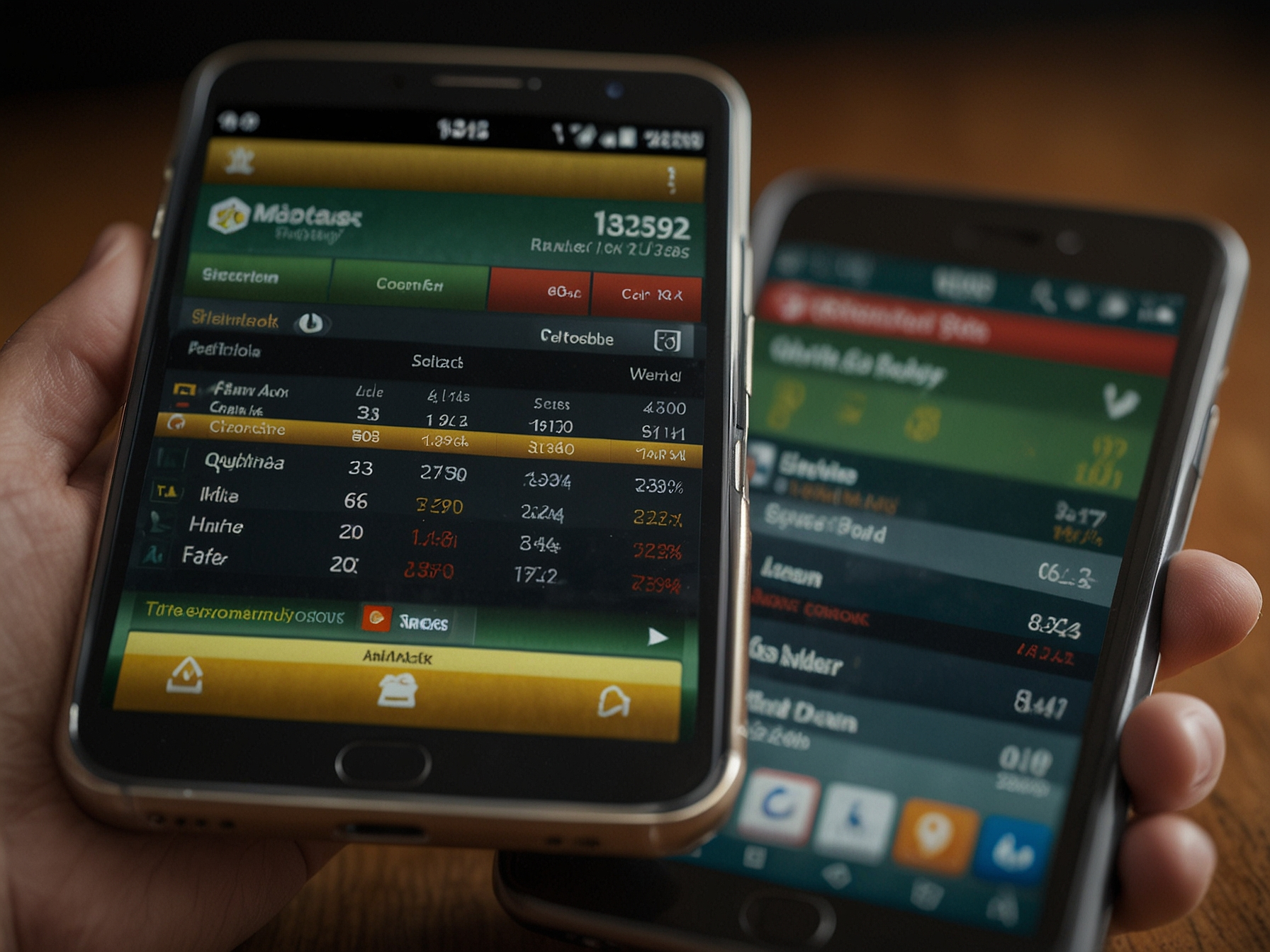 Smartphone showing sportsbook mobile site