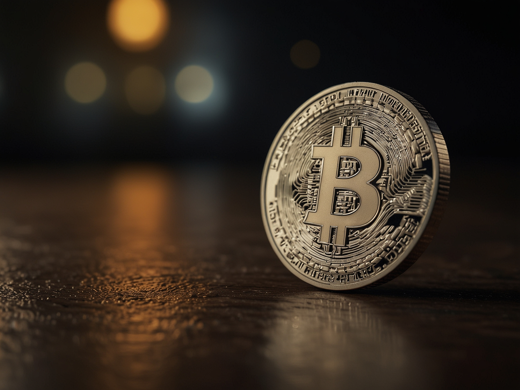 Security shield and bitcoin symbol